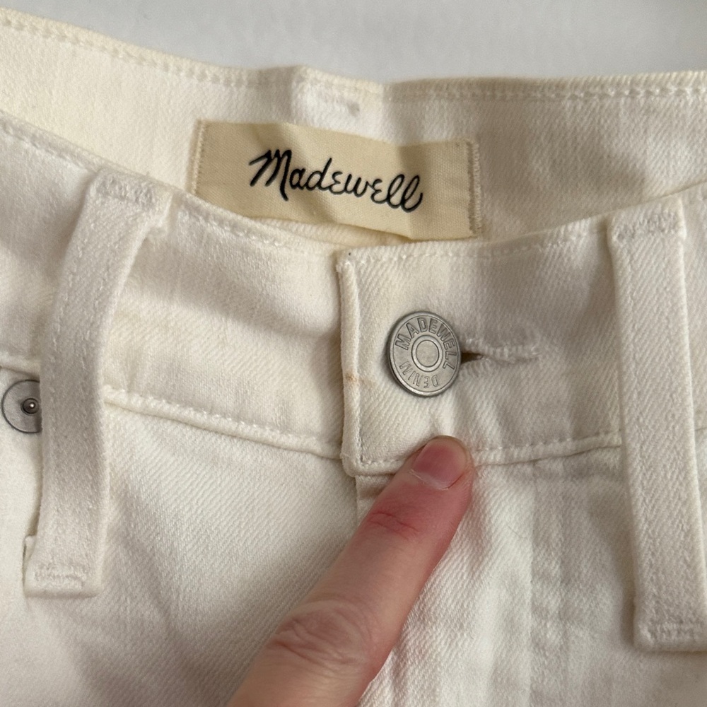 Madewell Perfect Vintage Crop Jeans in Soft Cream - Picture 2 of 5